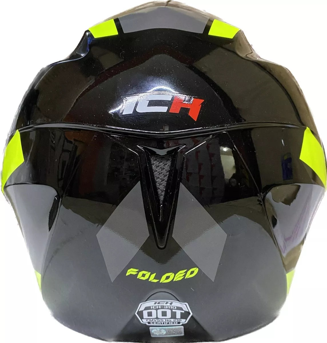 Casco Abatible Ich 3110 Folded Amarillo Gloss Certificacion DOT Rider Rider One