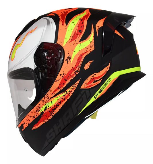 Casco Integral Shaft SH-582 SP Flamer Naranja
