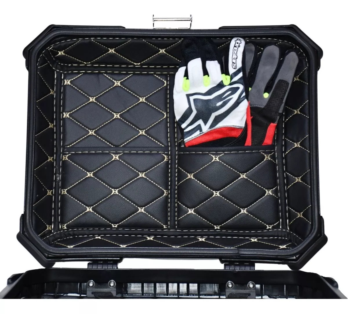 Baúl MOT 45L Aluminio + Respaldo | Plata