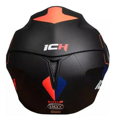 Casco Abatible Ich 3110 Chip Negro Naranja Mate Certificación DOT Rider One